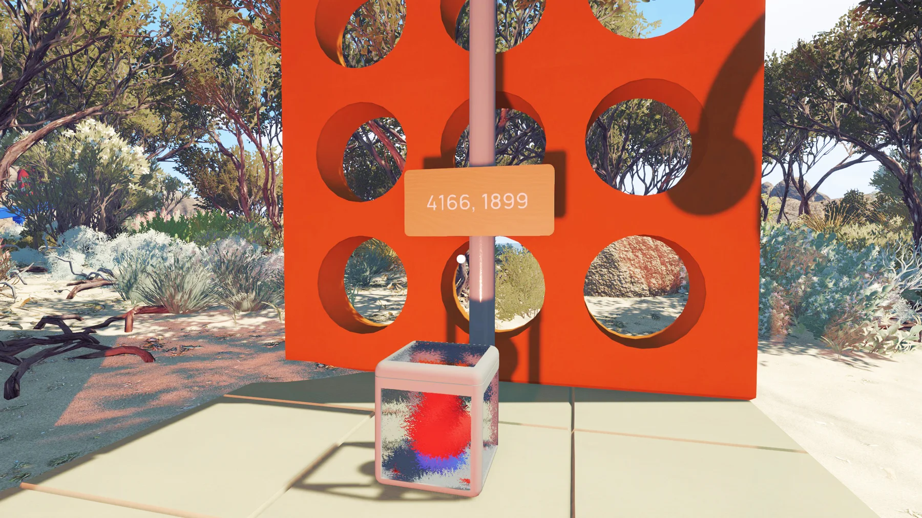 The numbered puzzle structure and its control-panel piece container